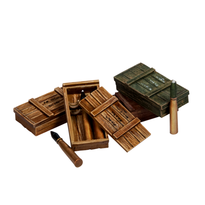 AMMO BOXES AND AMMUNITION FOR PANTHER TANK
