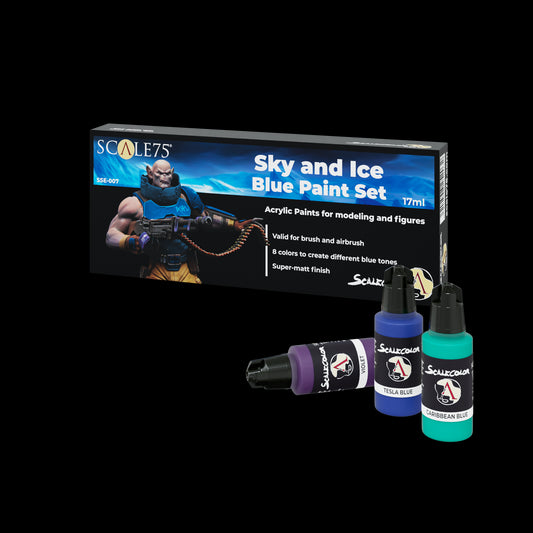 SKY and ICE Blue Paint Set