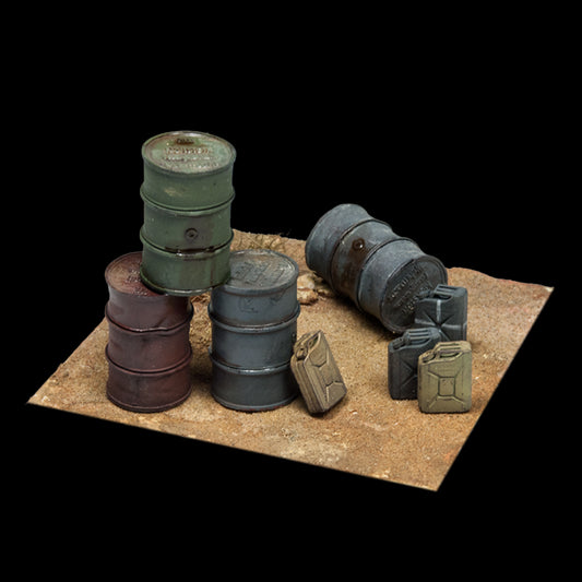 GERMAN FUEL DRUMS AND CANS